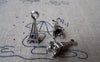 Accessories - 20 Pcs Of Antique Silver 3D Eiffel Tower Charms Pendants 6x15mm A1654