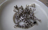 Accessories - 20 Pcs Of Antique Silver 3D Eiffel Tower Charms Pendants 6x15mm A1654