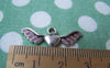 Accessories - 20 Pcs Of Antique Silver 3D Heart Wing Charms 10x28mm A898