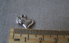 Accessories - 20 Pcs Of Antique Silver 3D Heart Wing Charms 14x14mm A5372
