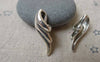 Accessories - 20 Pcs Of Antique Silver Angel Wing Charms Back Loop 9x24mm A7136