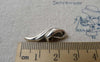 Accessories - 20 Pcs Of Antique Silver Angel Wing Charms Back Loop 9x24mm A7136