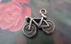 Accessories - 20 Pcs Of Antique Silver Bicycle Bike Charms 14x15mm A7449