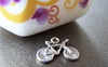 Accessories - 20 Pcs Of Antique Silver Bicycle Bike Charms 14x16mm A934