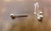 Accessories - 20 Pcs Of Antique Silver Brass Earring Stud Posts With Stopper Steel Pin 3x13mm A6235