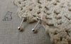 Accessories - 20 Pcs Of Antique Silver Brass Earring Stud Posts With Stopper Steel Pin 3x13mm A6235