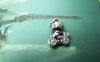 Accessories - 20 Pcs Of Antique Silver Cat Riding Bicycle Charms 7x12mm A1137
