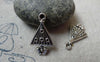 Accessories - 20 Pcs Of Antique Silver Christmas Tree Bow Charms 13x19mm A6513