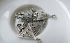 Accessories - 20 Pcs Of Antique Silver Christmas Tree Bow Charms 13x19mm A6513