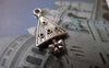 Accessories - 20 Pcs Of Antique Silver Christmas Tree Bow Charms 13x19mm A6513