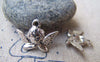 Accessories - 20 Pcs Of Antique Silver Cupid Angel Charms 15x20mm A1533