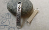 Accessories - 20 Pcs Of Antique Silver Curved Bracelet Connector Charms 6x38mm  A6196