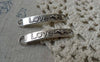 Accessories - 20 Pcs Of Antique Silver Curved Bracelet Connector Charms 6x38mm  A6196