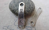 Accessories - 20 Pcs Of Antique Silver Curved Bracelet Connector Charms 8x38mm A6673