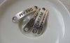 Accessories - 20 Pcs Of Antique Silver Curved Bracelet Connector Charms 8x38mm A6673