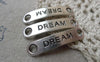 Accessories - 20 Pcs Of Antique Silver Curved Bracelet Connector Charms 8x38mm A6673