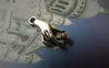 Accessories - 20 Pcs Of Antique Silver Diamond Hand Charms Double Sided 8x18mm A6534