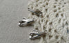 Accessories - 20 Pcs Of Antique Silver Diamond Hand Charms Double Sided 8x18mm A6534