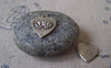 Accessories - 20 Pcs Of Antique Silver Double Heart Charms 11x17mm A4248