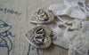 Accessories - 20 Pcs Of Antique Silver Double Heart Charms 11x17mm A4248