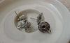 Accessories - 20 Pcs Of Antique Silver Earring Posts With Loop Steel Pin 10.5x15mm A6227