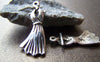 Accessories - 20 Pcs Of Antique Silver Evening Dress Charms 10x25mm A1912