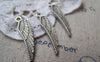 Accessories - 20 Pcs Of Antique Silver Feather Wing Charms 7x27mm A3039