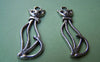 Accessories - 20 Pcs Of Antique Silver Filigree Bowtie Kitten Cat Charms 16x22mm A4146