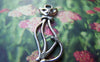 Accessories - 20 Pcs Of Antique Silver Filigree Bowtie Kitten Cat Charms 16x22mm A4146