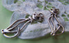 Accessories - 20 Pcs Of Antique Silver Filigree Bowtie Kitten Cat Charms 16x22mm A4146