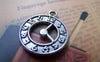 Accessories - 20 Pcs Of Antique Silver Filigree Clock Charms 18mm A3407