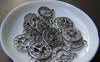 Accessories - 20 Pcs Of Antique Silver Filigree Clock Charms 18mm A3407