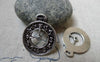 Accessories - 20 Pcs Of Antique Silver Filigree Clock Charms 20x25mm A6139