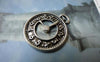 Accessories - 20 Pcs Of Antique Silver Filigree Clock Charms 20x25mm A6139