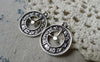 Accessories - 20 Pcs Of Antique Silver Filigree Clock Charms 20x25mm A6139