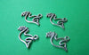 Accessories - 20 Pcs Of Antique Silver Filigree Dove Bird Charms 13x19mm A814