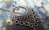 Accessories - 20 Pcs Of Antique Silver Filigree Drop Chandelier Earring Drops Pendant Charms 24x32mm A1064