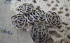 Accessories - 20 Pcs Of Antique Silver Filigree Flower Connector Charms 15mm A3269