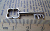 Accessories - 20 Pcs Of Antique Silver Filigree Flower Key Charms 11x32mm A2389