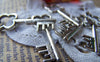 Accessories - 20 Pcs Of Antique Silver Filigree Flower Key Charms 11x32mm A2389