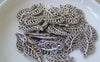 Accessories - 20 Pcs Of Antique Silver Filigree Leaf Charms 10x16mm A4162