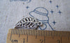 Accessories - 20 Pcs Of Antique Silver Filigree Leaf Charms 10x16mm A4162