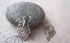 Accessories - 20 Pcs Of Antique Silver Filigree Peacock Feather Charms 13x22mm A2523