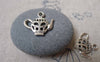 Accessories - 20 Pcs Of Antique Silver Filigree Teapot Charms 16x18mm A7269