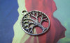 Accessories - 20 Pcs Of Antique Silver Flat Filigree Life Tree Ring Charms 20x24mm A4938