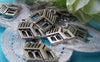 Accessories - 20 Pcs Of Antique Silver Flat House Charms 13x16mm A890