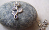 Accessories - 20 Pcs Of Antique Silver Flower Branch Charms 10x19mm A5687