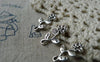 Accessories - 20 Pcs Of Antique Silver Flower Branch Charms 10x19mm A5687