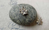 Accessories - 20 Pcs Of Antique Silver Flower Charms 10x14mm A6570