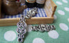 Accessories - 20 Pcs Of Antique Silver Flower Connector Charms 8.5x25mm A969